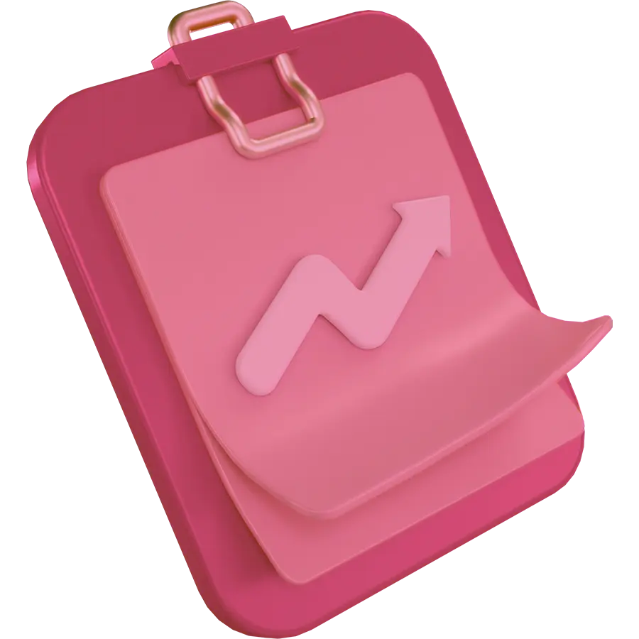 Notebook with leaves 3d icon